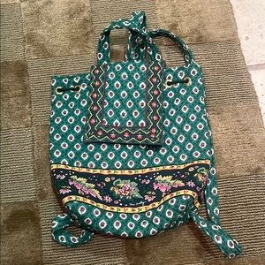 Vera Bradley Green and Yellow Tote Bag
